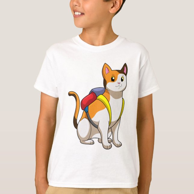 Camiseta Gato con Satchel (Anverso)
