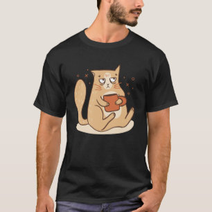 Camiseta Gato con tazas de té para niños hombres