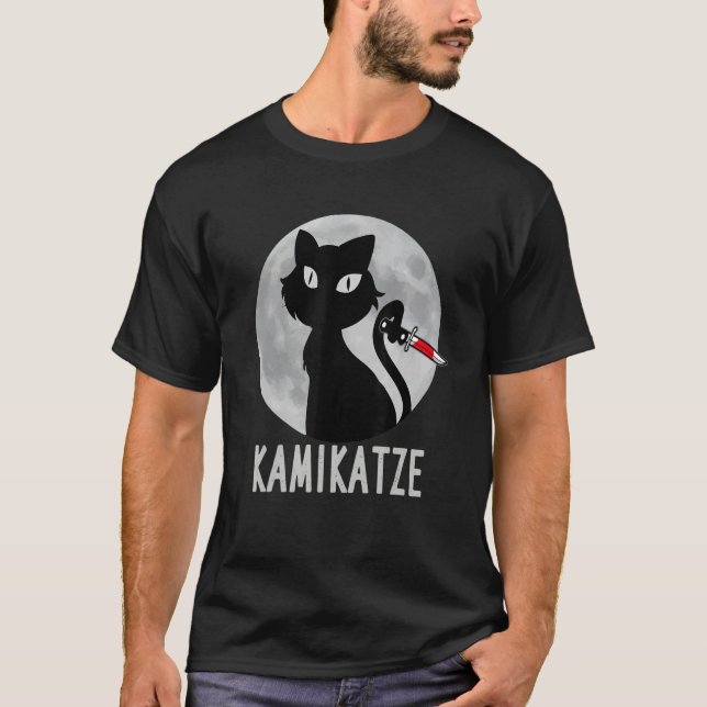Camiseta Gato con un gato de camello en la luna (Anverso)