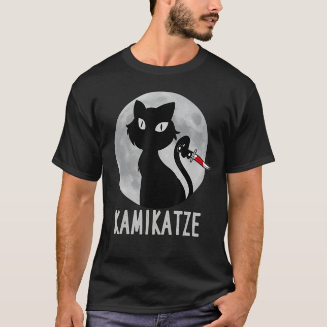 Camiseta Gato con un gato de camello en la luna (Anverso)