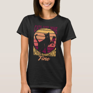 Camiseta Gato Con Vidrio Me Encanta El Gato Los Gatos Lo Ha