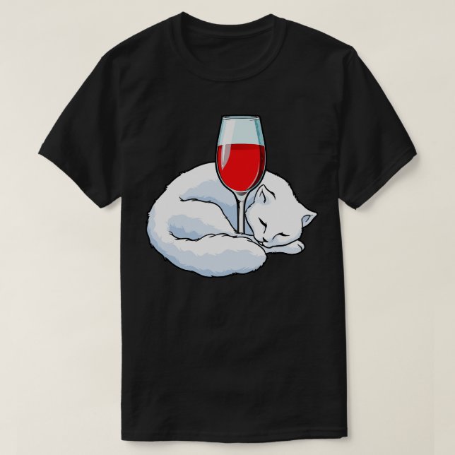 Camiseta Gato Con Vidrio Rojo (Diseño del anverso)