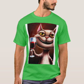 Camiseta Gato con vino 2