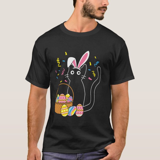 Camiseta Gato Conejo de Pascua (Anverso)