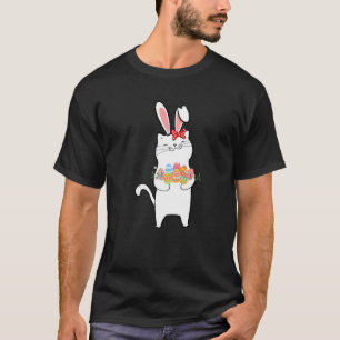 Camiseta Gato conejo y huevos Día de Pascua 2022 Divertido