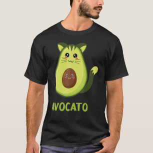 Camiseta Gato Cool Avocato Divertido Aguacate Gatito Bigote