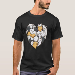 Camiseta Gato Corazón Gatitos Lindos