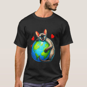 Camiseta Gato Cornish Rex Día de la Tierra Abrazo Amor Dueñ