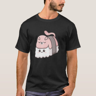 Camiseta Gato cortado duerme en hinchas japoneses de comida