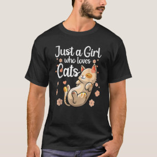 Camiseta Gato Corto Para Chicas Mujeres Niños Kitty Lady Ca