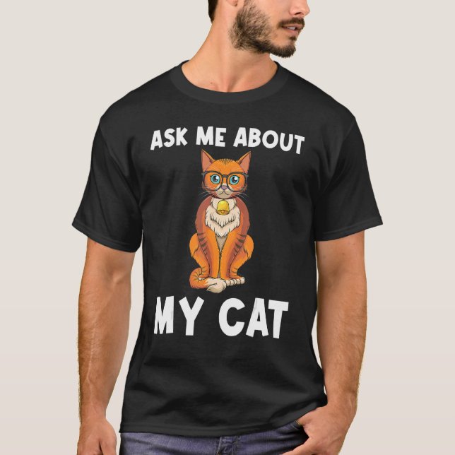 Camiseta Gato Corto Para Hombres Mujeres Gatito Mascota fel (Anverso)