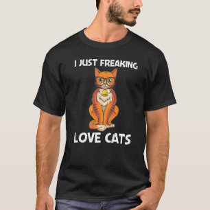 Camiseta Gato Corto Para Hombres Mujeres Gatito Mascota fel