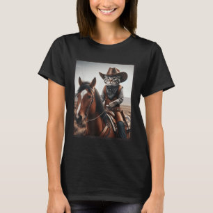 Camiseta Gato Cowboy Funny Cats Kitten Riendo Vaquero De Ca