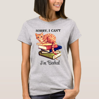Camiseta Gato Cozy de Lectura - Estoy Reservado