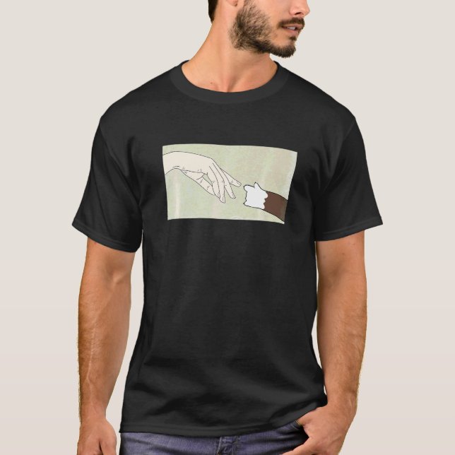Camiseta Gato Creación De Adán (Anverso)