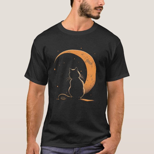 Camiseta Gato Crescent Black Moon Sailor (Anverso)