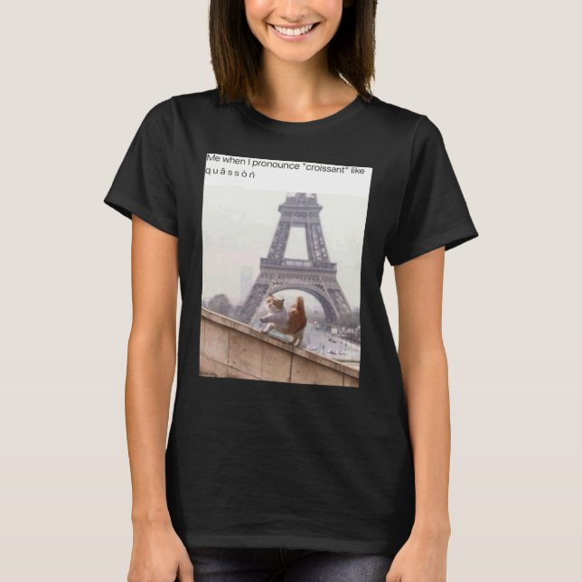 Camiseta Gato Croissant (Anverso)