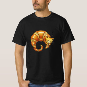 Camiseta Gato croissant durmiente - Gracioso Gato Tee