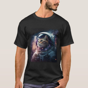 Camiseta Gato Cuerdo En El Espacio Profundo