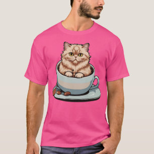 Camiseta Gato Cuerdo En Una Copa