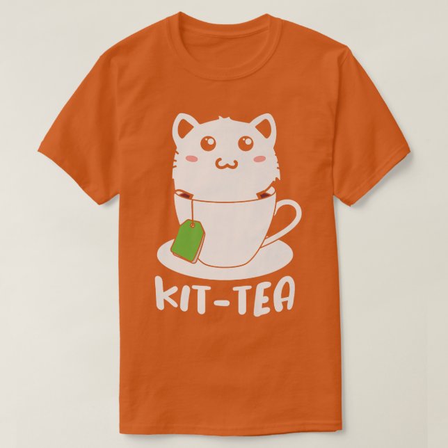 Camiseta Gato curado de kittea en teacup Tee divertida Nove (Diseño del anverso)