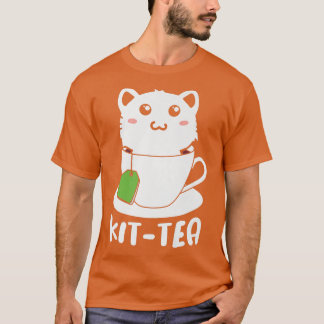 Camiseta Gato curado de kittea en teacup Tee divertida Nove