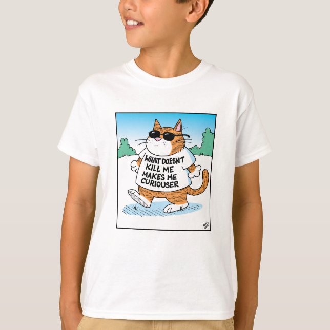 Camiseta Gato Curioso (Anverso)