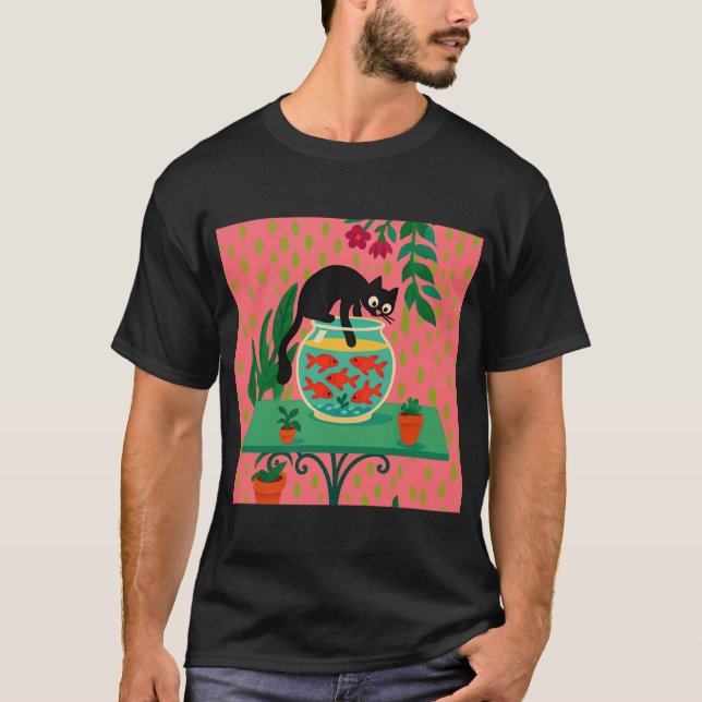 Camiseta Gato Curioso (Anverso)