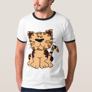 Camiseta GATO CUTE BEIGE AND BROWN big head