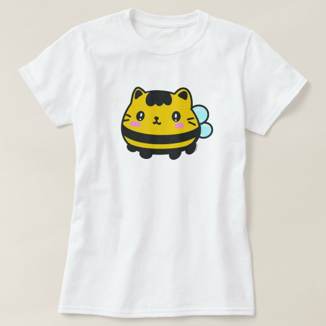 Camiseta Gato Cute Bumblebee (Diseño del anverso)