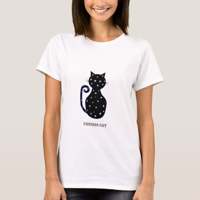 Camiseta Gato Cute Cosmos (Anverso)