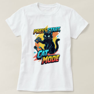 Camiseta Gato Cute Gamer | Funny Feline Streamer Kitty