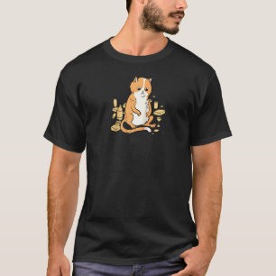 Camiseta Gato Cute Ginger Cuarentena divertido Raglan