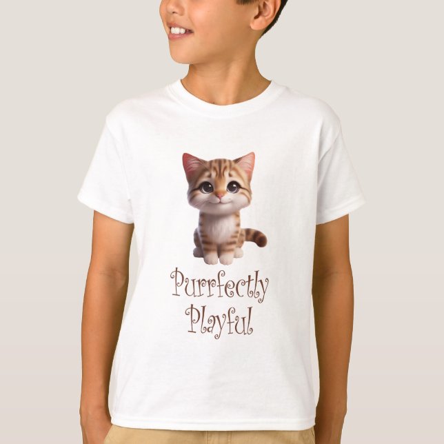 Camiseta Gato Cute Purfectamente Jugador (Anverso)