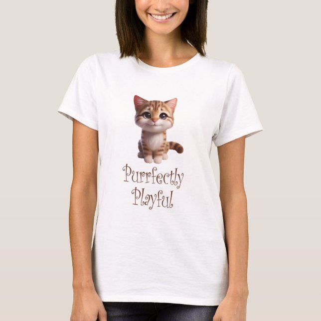 Camiseta Gato Cute Purfectamente Jugador (Anverso)