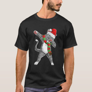 Camiseta Gato Dabbing Santa Xmas 2021 Para Gatitos Amantes 