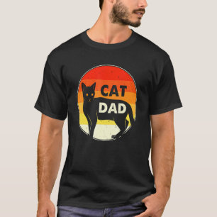 Camiseta Gato Daddy Estilo Vintage Ochentero Gato Retro Par