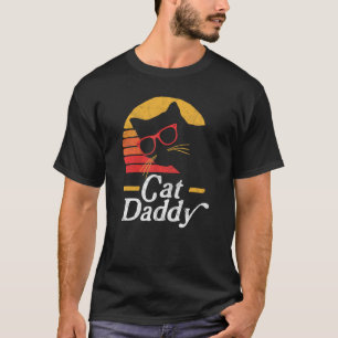 Camiseta Gato Daddy Vintage Estilo Ochentas Gato Hipster Vi