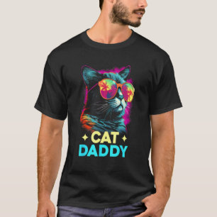 Camiseta Gato Daddy Vintage Retro Vaporwave 70s 80s Amor de