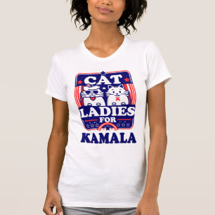 Camiseta Gato Damas de Kamala Fun Fieron Diseño Político