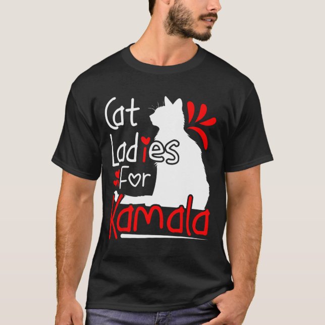 Camiseta Gato Damas De La Gráfica Kamala Silhouette (Anverso)