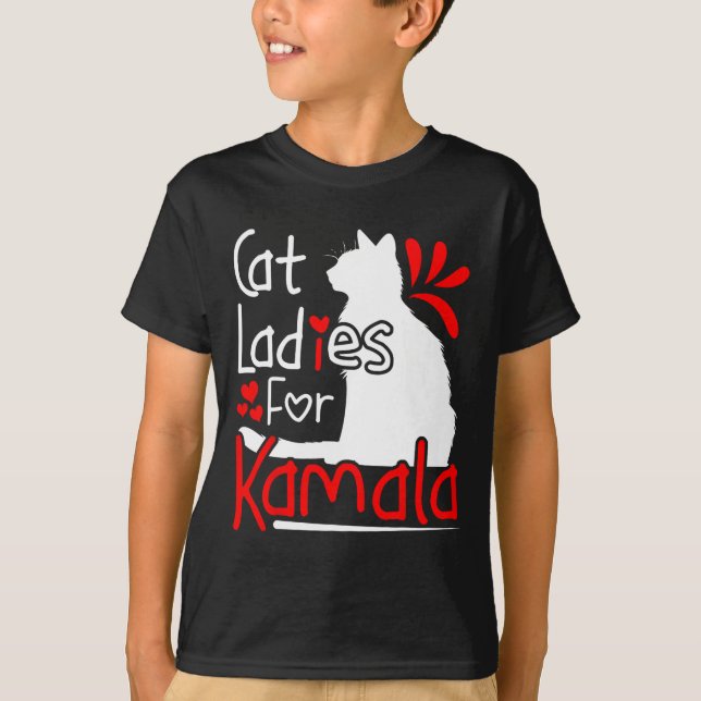 Camiseta Gato Damas De La Gráfica Kamala Silhouette (Anverso)