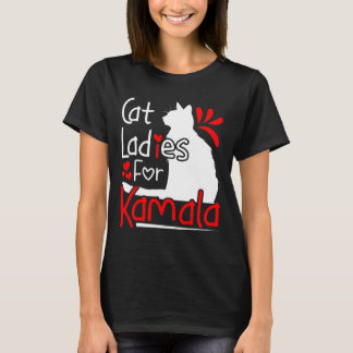 Camiseta Gato Damas De La Gráfica Kamala Silhouette
