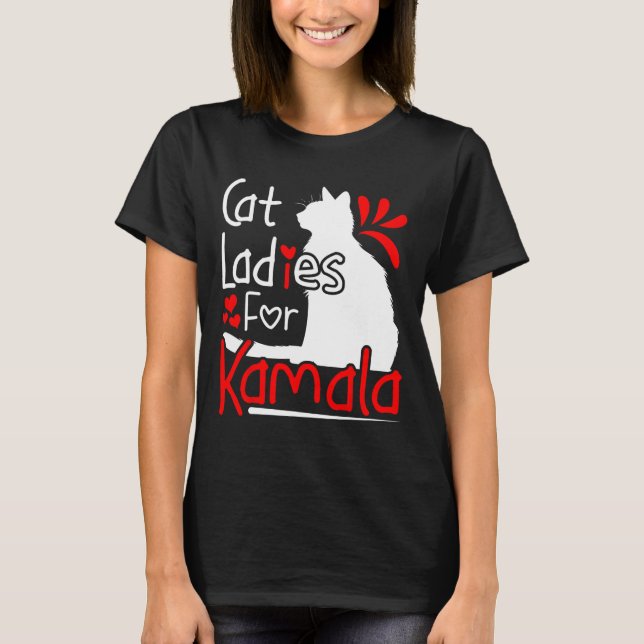 Camiseta Gato Damas De La Gráfica Kamala Silhouette (Anverso)