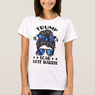 Camiseta Gato Damas Desordenado Bun Gracioso Trump Es Un Vo