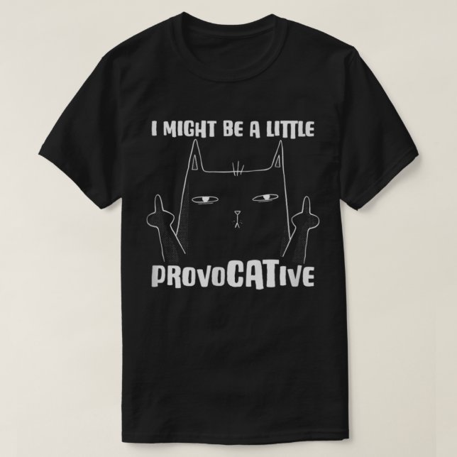 Camiseta Gato Dando Dedo Medio Dedo Medio Dedo Divertido Pu (Diseño del anverso)