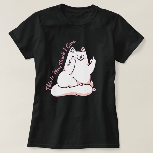 Camiseta Gato Dando El Dedo (Diseño del anverso)