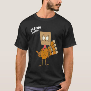Camiseta Gato de Acción de Gracias  Gato Falso Maullido Pav