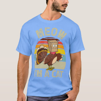 Camiseta Gato de Acción de Gracias Gracioso Turco Falso Gat