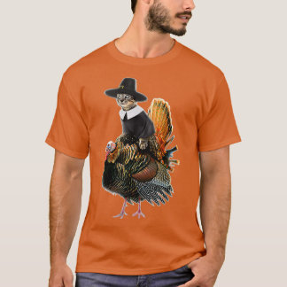 Camiseta Gato de Acción de Gracias Peregrino Disfraz Turco 